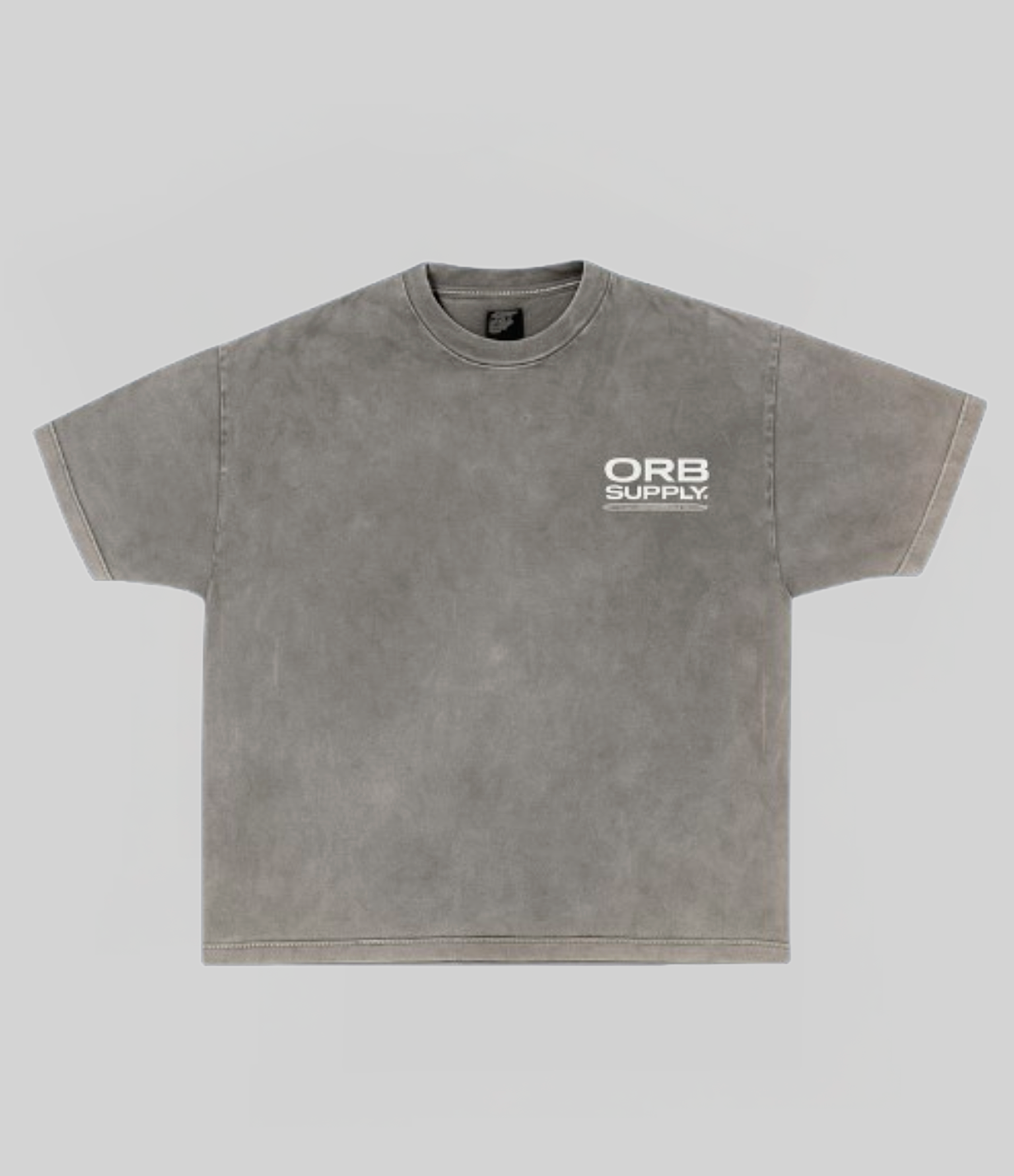 Basic Tee Stone Wash- SMALL LOGO ORB (Boxy)