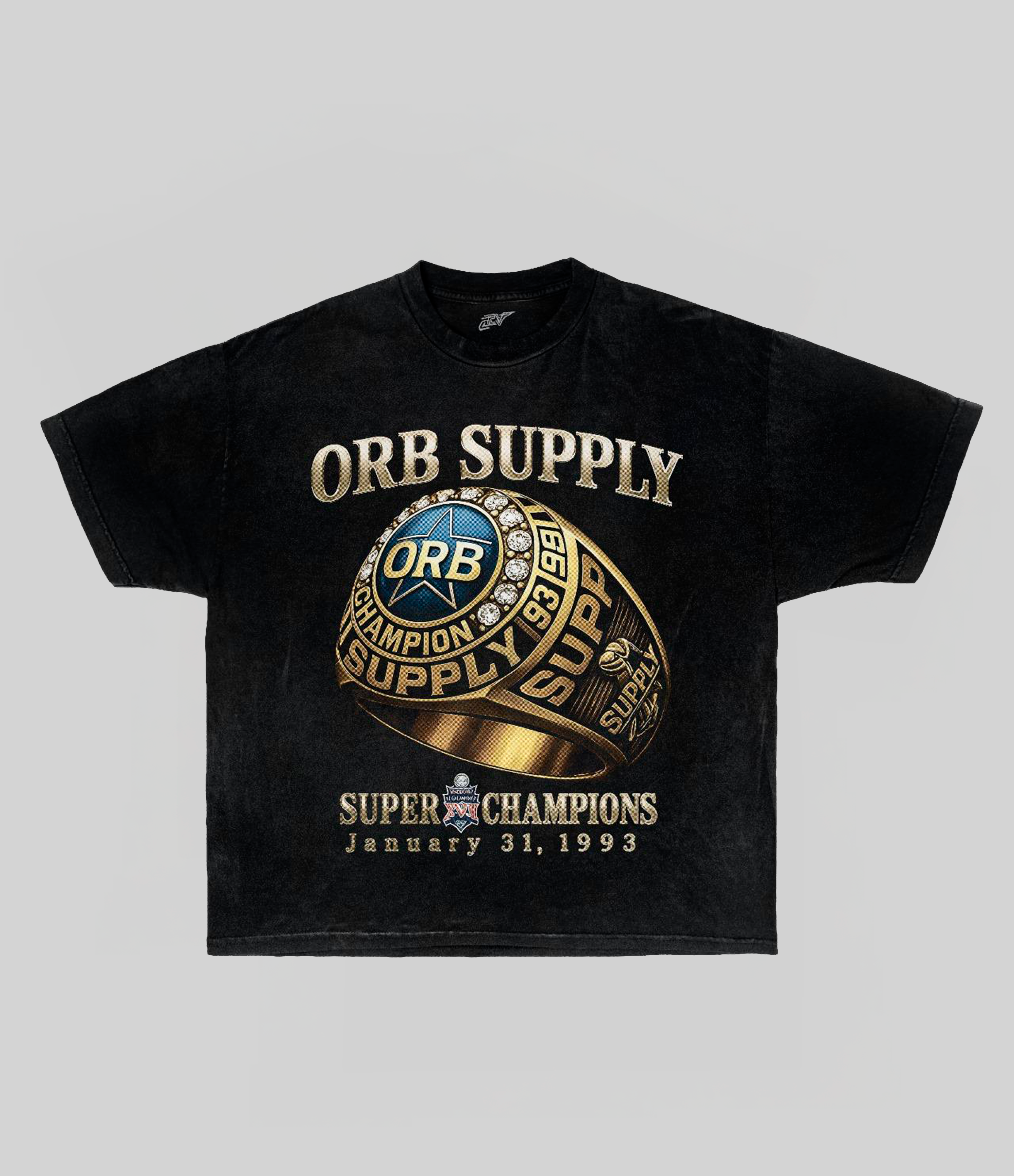 Championship Ring Tee - Black (Boxy)