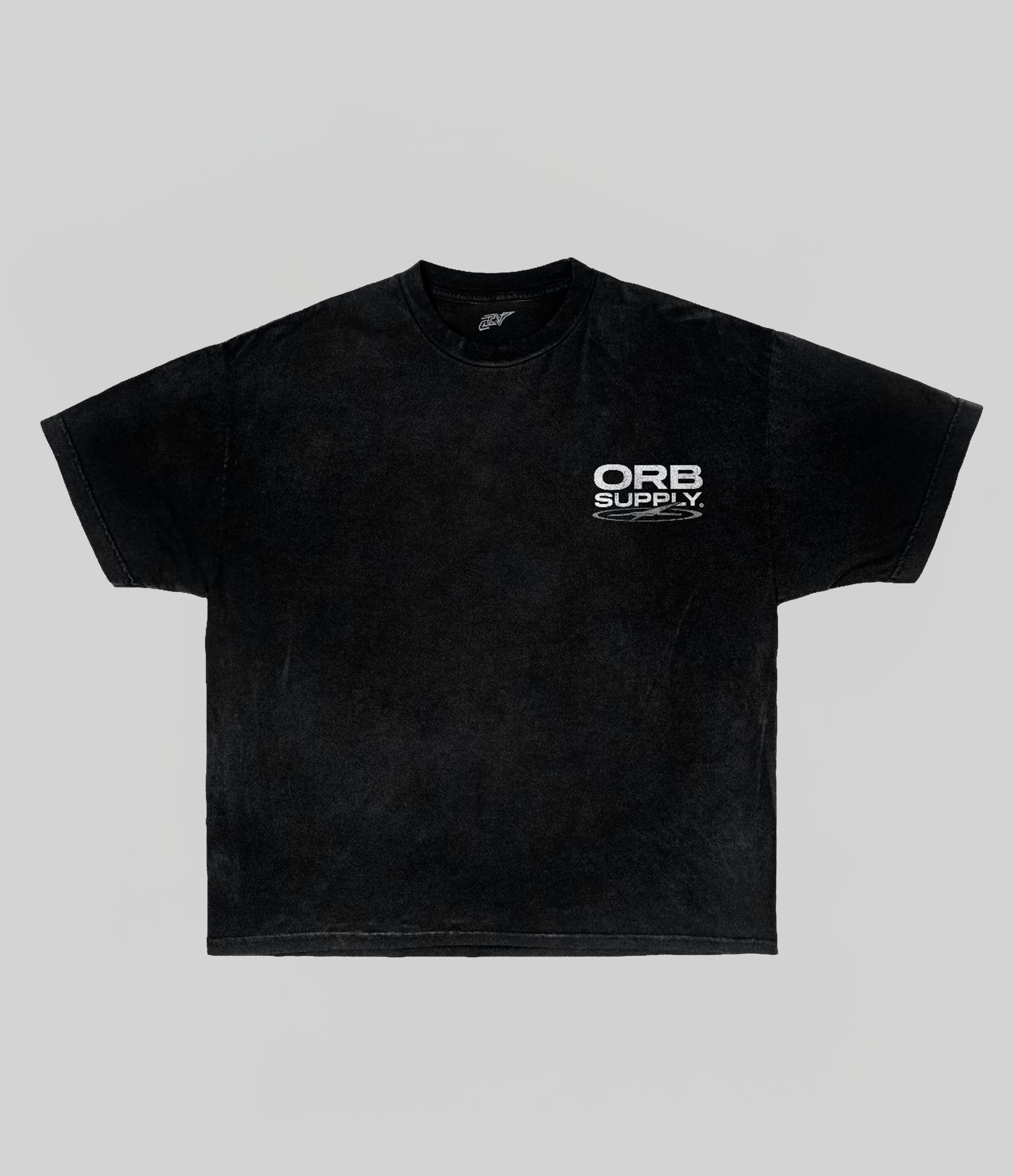 Basic Tee Black - SMALL LOGO ORB (Boxy)